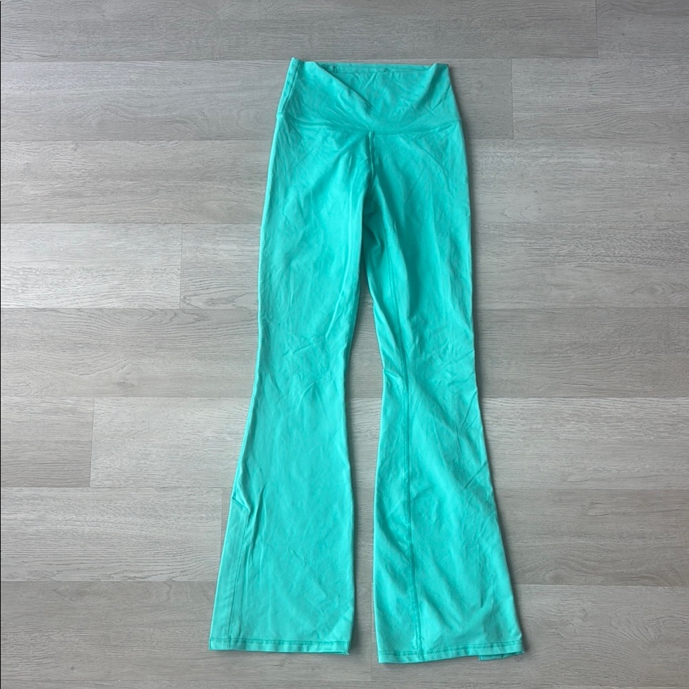 Mint Green Flared Leggings